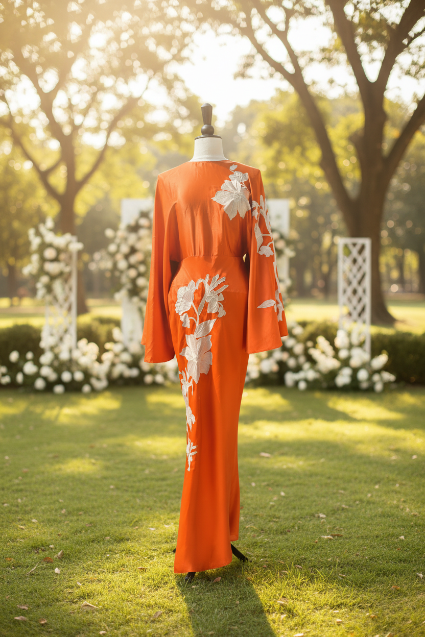Robe de cocktail Orange soyeux, ASOS SECONDE MAIN