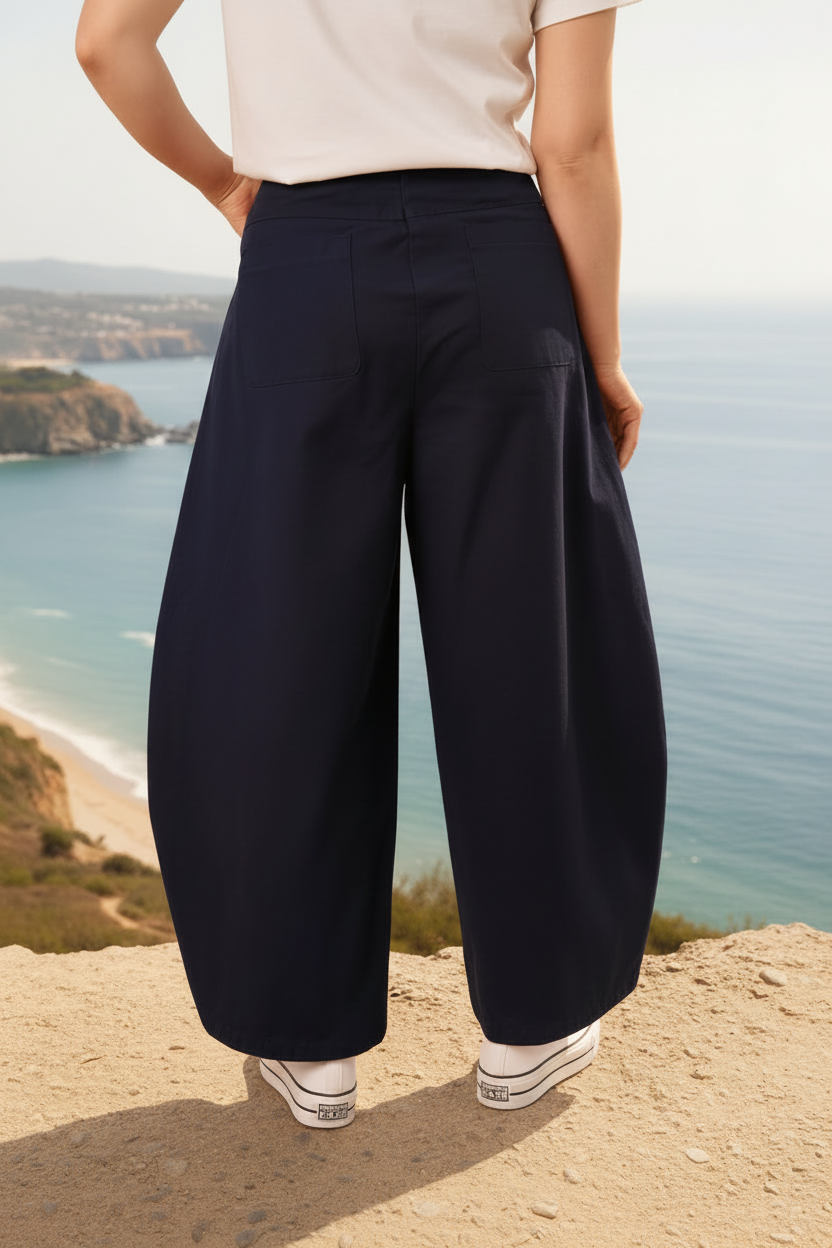 Pantalon Ballon / Barrel Bleu marine