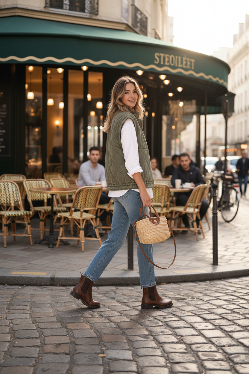 Veste sans manches matelassée