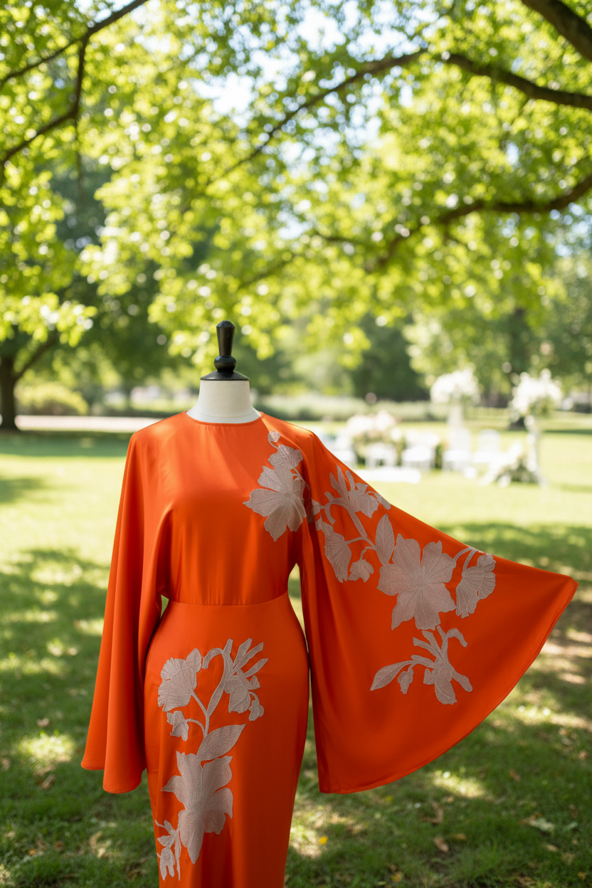 Robe de cocktail Orange soyeux, ASOS SECONDE MAIN