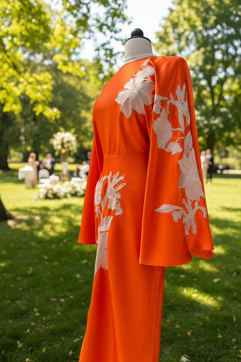 Robe de cocktail Orange soyeux, ASOS SECONDE MAIN