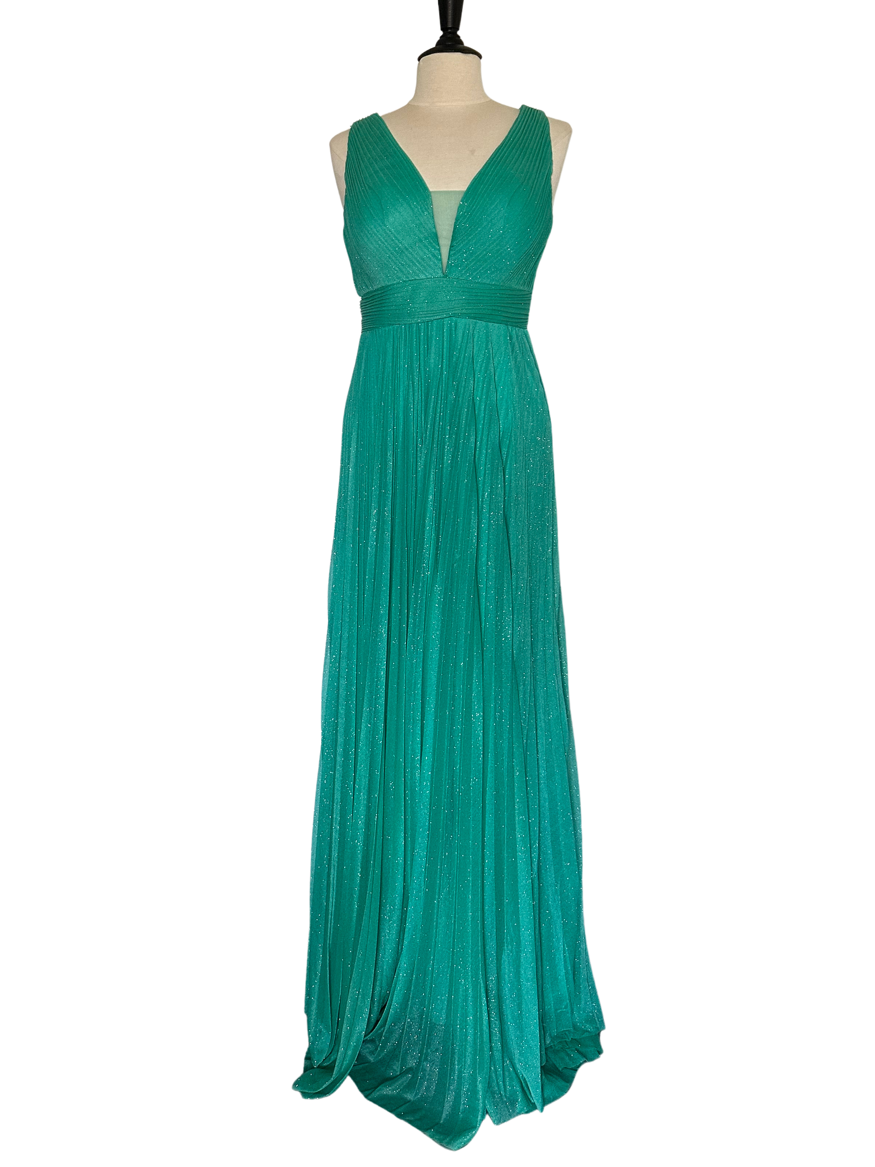 Robe de soirée Vert /or, SECONDE MAIN