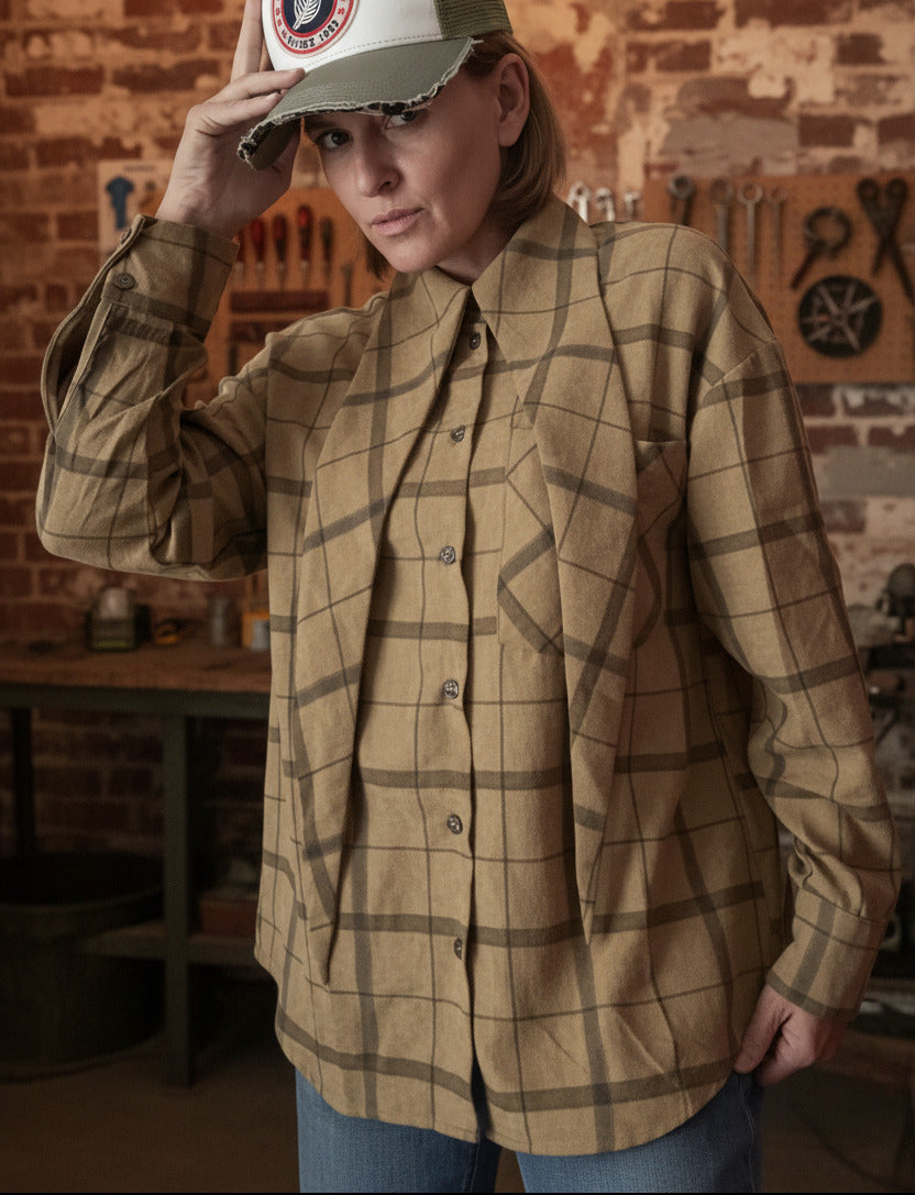 Chemise à Carreaux col extra