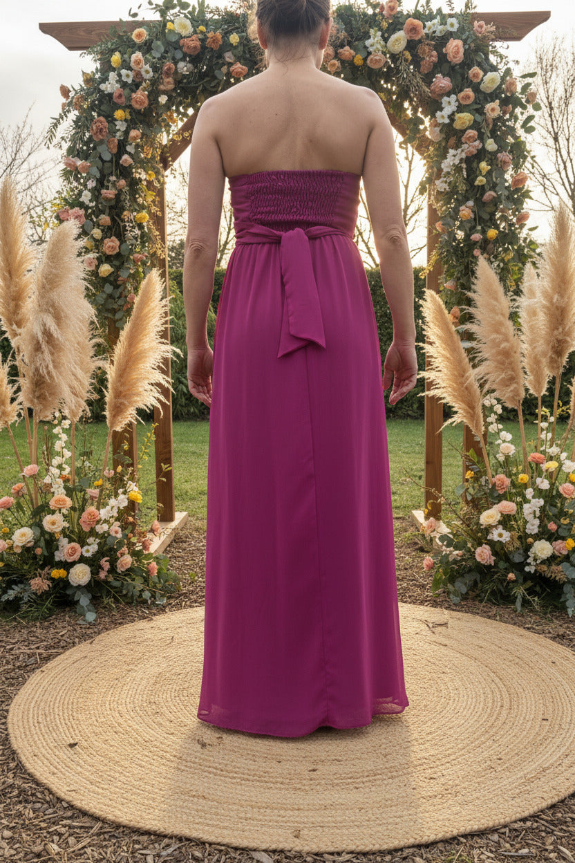 Robe de cérémonie, Bustier Framboise SECONDE MAIN
